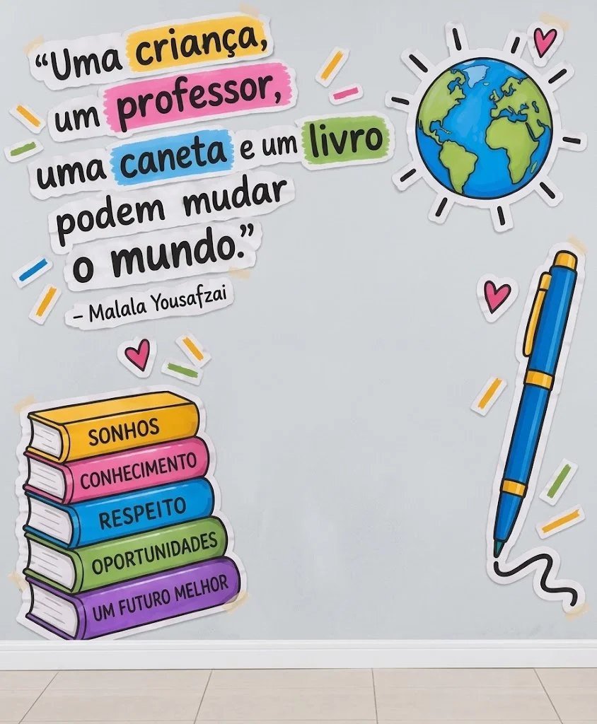 Painel Dia dos Professores – Educar é Transformar — amostra 3: Tamanho aproximado