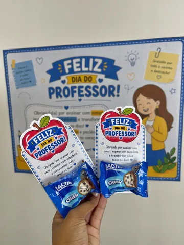 Painel Dia dos Professores para Imprimir – 25 Folhas + Porta-Bombom — amostra 1: Painel Dia dos Professores em 25 folhas…