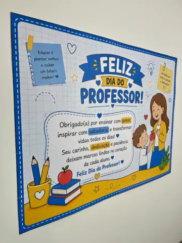 Painel Dia dos Professores para Imprimir – 25 Folhas + Porta-Bombom — amostra 2: Painel Dia dos Professores em 25 folhas…