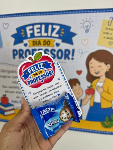 Painel Dia dos Professores para Imprimir – 25 Folhas + Porta-Bombom — amostra 4: Painel Dia dos Professores em 25 folhas…