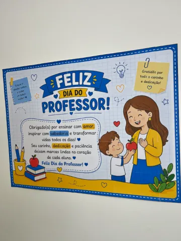 Painel Dia dos Professores para Imprimir – 25 Folhas + Porta-Bombom — capa do material