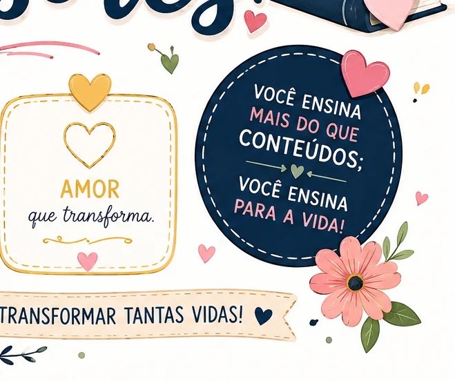 PAINEL DIA DOS PROFESSORES PRONTO PARA IMPRIMIR PDF — amostra 3: Painel Dia dos Professores pronto para imprimir: decore a…