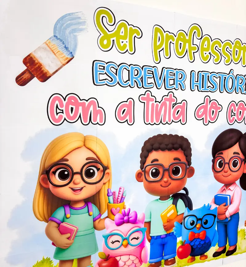 Painel Dia dos Professores: Ser Professor em PDF para Imprimir — amostra 2: O que vem no material