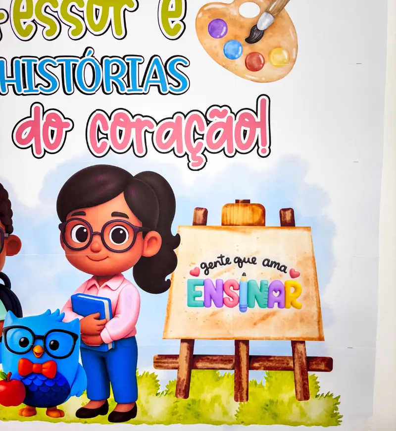 Painel Dia dos Professores: Ser Professor em PDF para Imprimir — amostra 5: Valorize quem ensina com o painel Ser Professor…