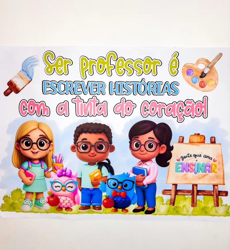 Painel Dia dos Professores: Ser Professor em PDF para Imprimir — capa do material