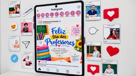 Painel Dia dos Professores – Tema Instagram — amostra 1: Um painel criativo, moderno e personalizado para celebrar o Dia…