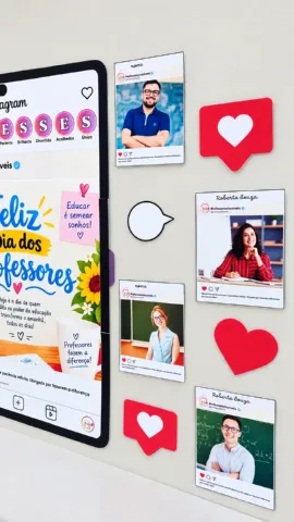 Painel Dia dos Professores – Tema Instagram — amostra 3: Um painel criativo, moderno e personalizado para celebrar o Dia…