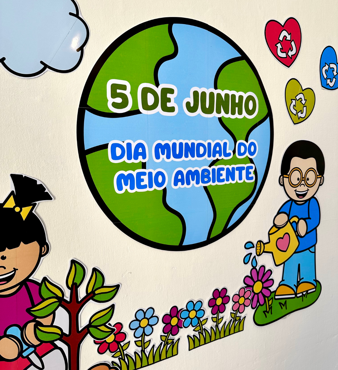 Painel Dia Mundial do Meio Ambiente em PDF para Imprimir — amostra 3: Como usar o painel em sala de aula