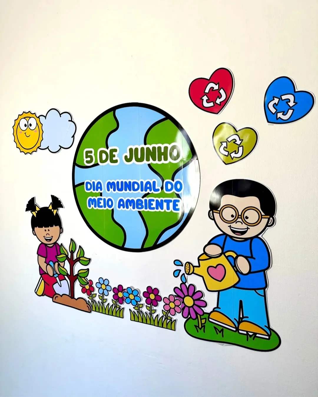 PAINEL DIA MUNDIAL DO MEIO AMBIENTE — amostra 1: Uma proposta linda e significativa para trabalhar a conscientização…