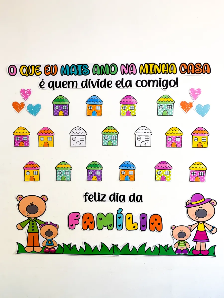 Painel Dia Nacional da Família para Educação Infantil e Anos Iniciais — amostra 1: Painel Dia Nacional da Família para…
