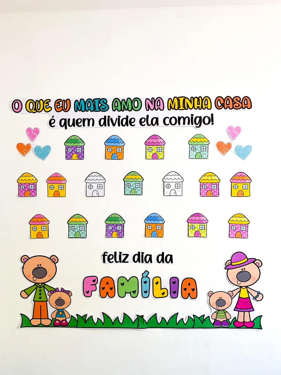 Painel Dia Nacional da Família para Educação Infantil e Anos Iniciais — amostra 2: Painel Dia Nacional da Família para…