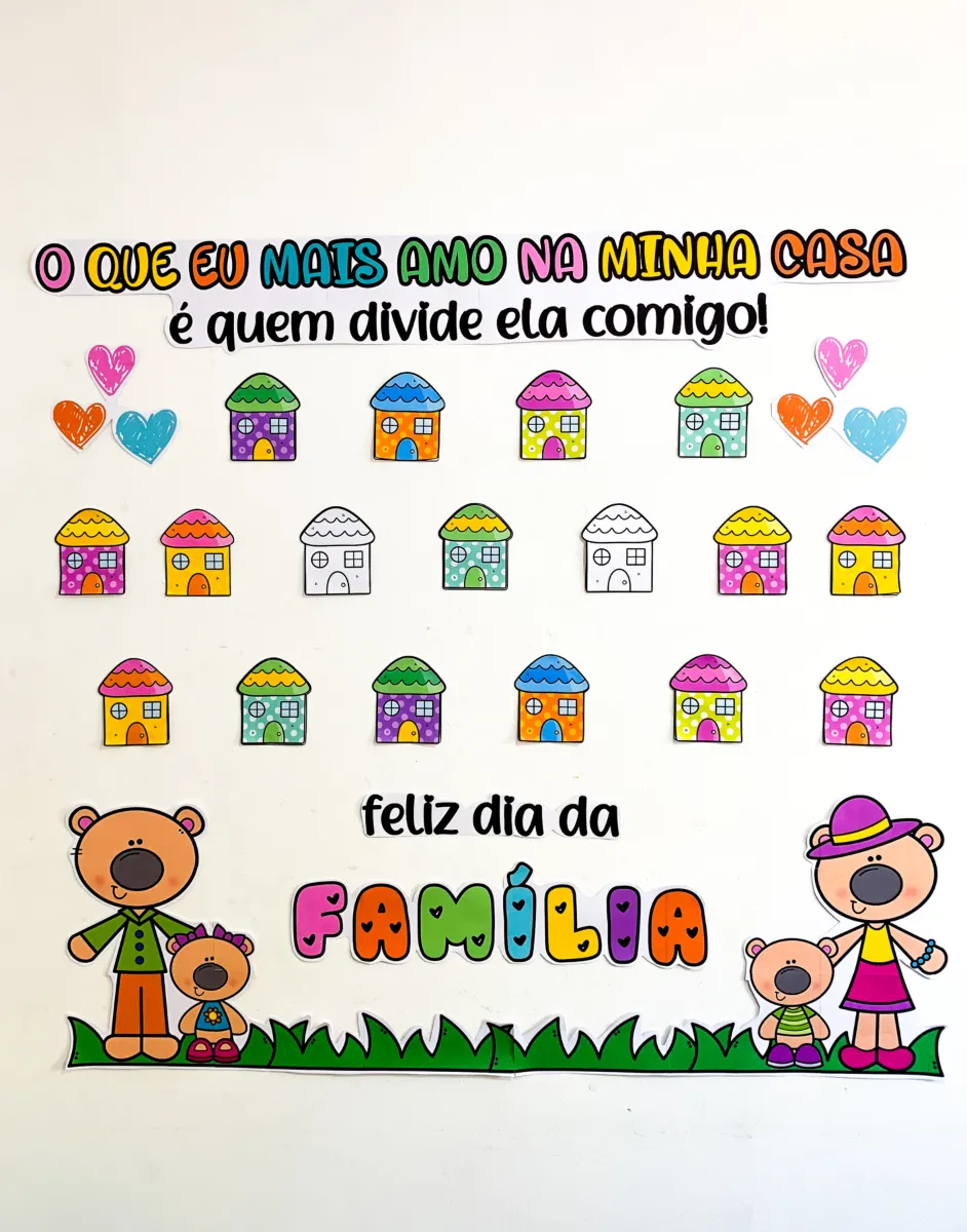 Painel Dia Nacional da Família para Educação Infantil e Anos Iniciais — amostra 3: Painel Dia Nacional da Família para…