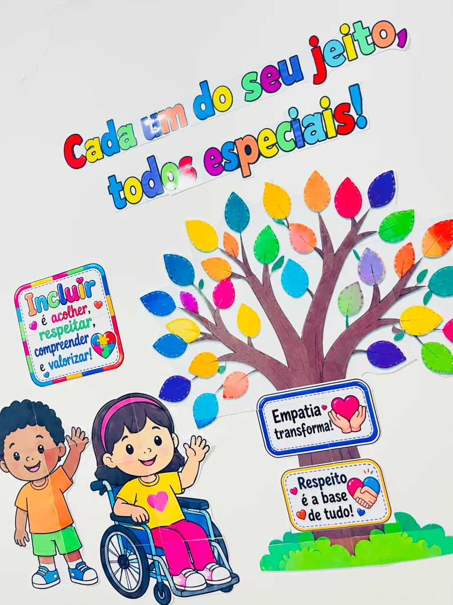 Painel Dia Nacional da Pessoa com Deficiência — amostra 3: Um recurso colorido, inclusivo e cheio de significado para…