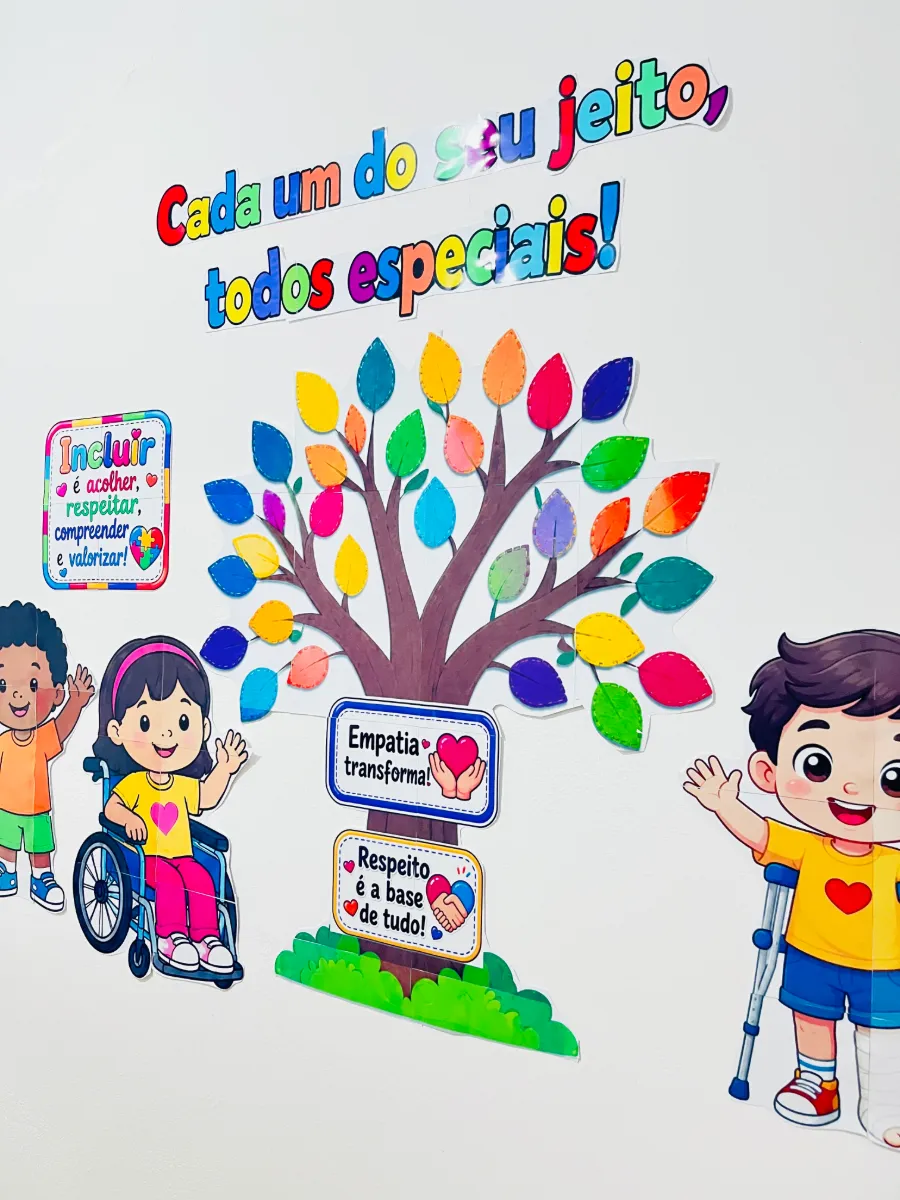 Painel Dia Nacional da Pessoa com Deficiência — amostra 5: Um recurso colorido, inclusivo e cheio de significado para…