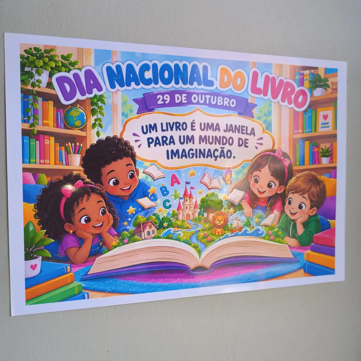 Painel dia Nacional do Livro - 29 de Outubro — amostra 3: Painel Dia Nacional do Livro - 29 de Outubro