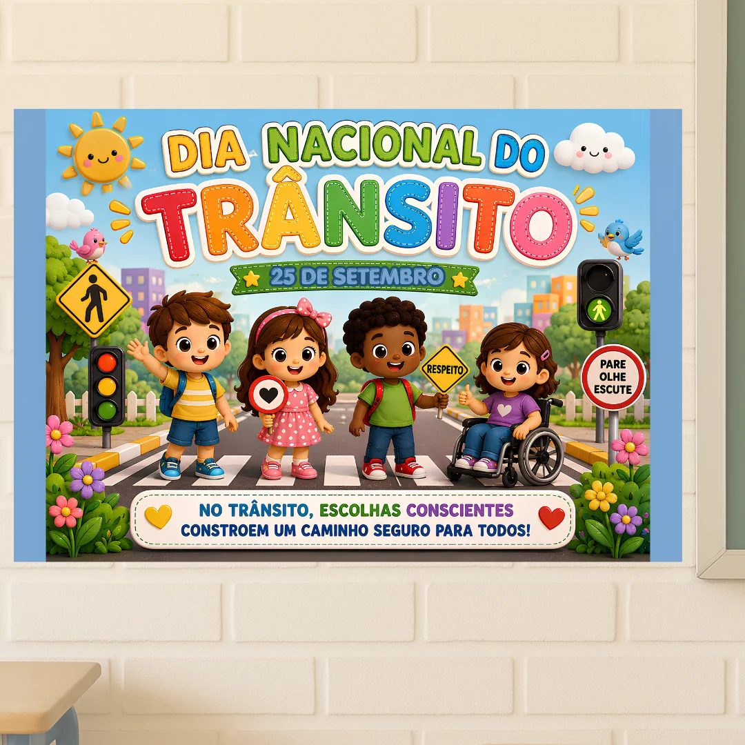 Painel Dia Nacional do Trânsito - 25 de Setembro — Geografia para Educação Infantil: Painel Dia Nacional do Trânsito em PDF…