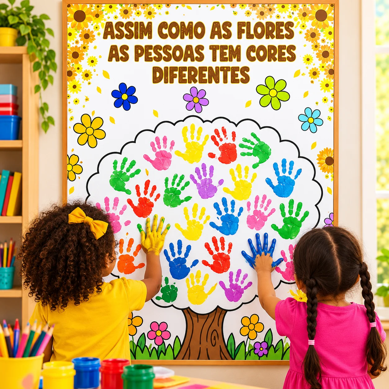 Painel Diversidade – Mural Colaborativo em PDF A4 — História para Educação Infantil: Painel Diversidade em PDF com 16…
