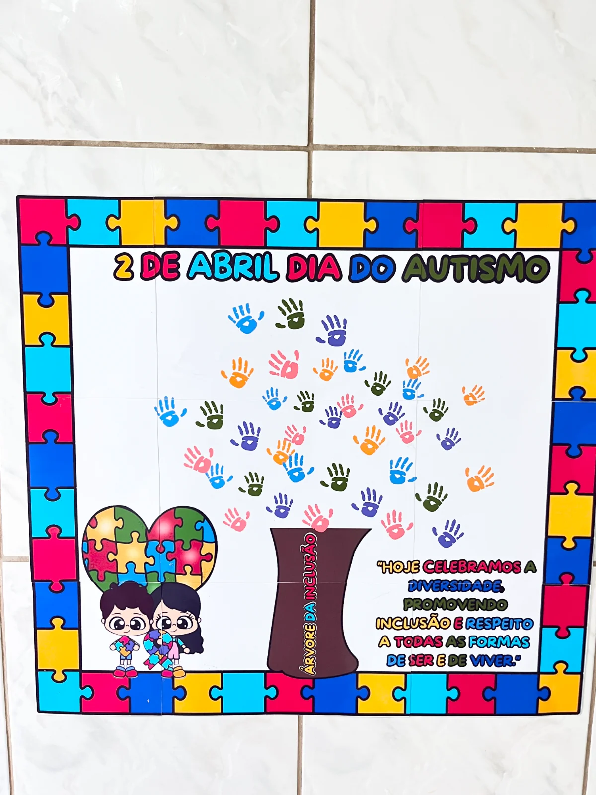 Painel do Autismo – Atividades para Imprimir — amostra 1: 💙 Um painel especial para promover inclusão, respeito e empatia…