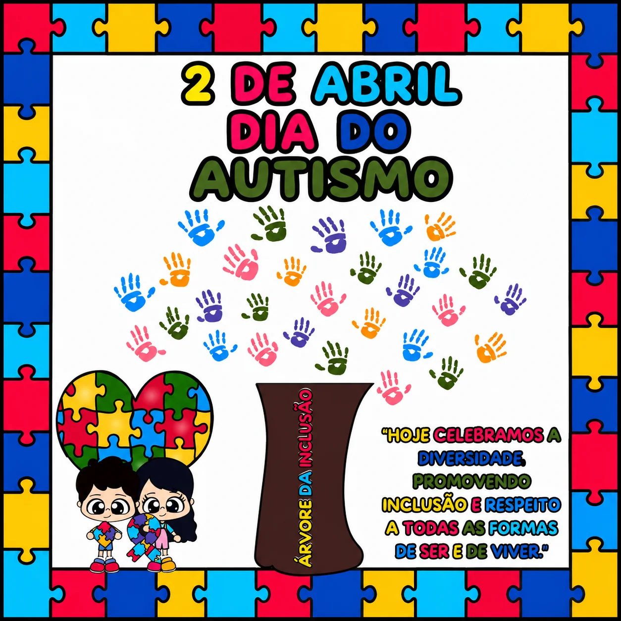 Painel do Autismo – Atividades para Imprimir — Jogos pedagógicos para Educação Infantil: Painel do Autismo colorido e…