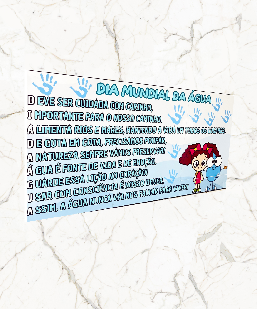 Painel do Dia da Água para imprimir — amostra 3: O que vem no material