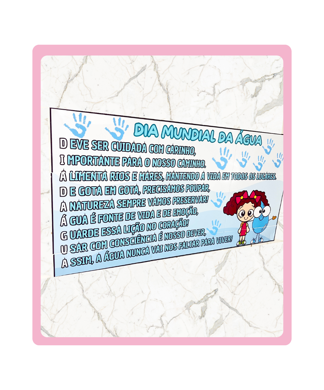 Painel do Dia da Água para imprimir — Datas comemorativas para Todas as séries: Leve o tema da água para o mural da turma…