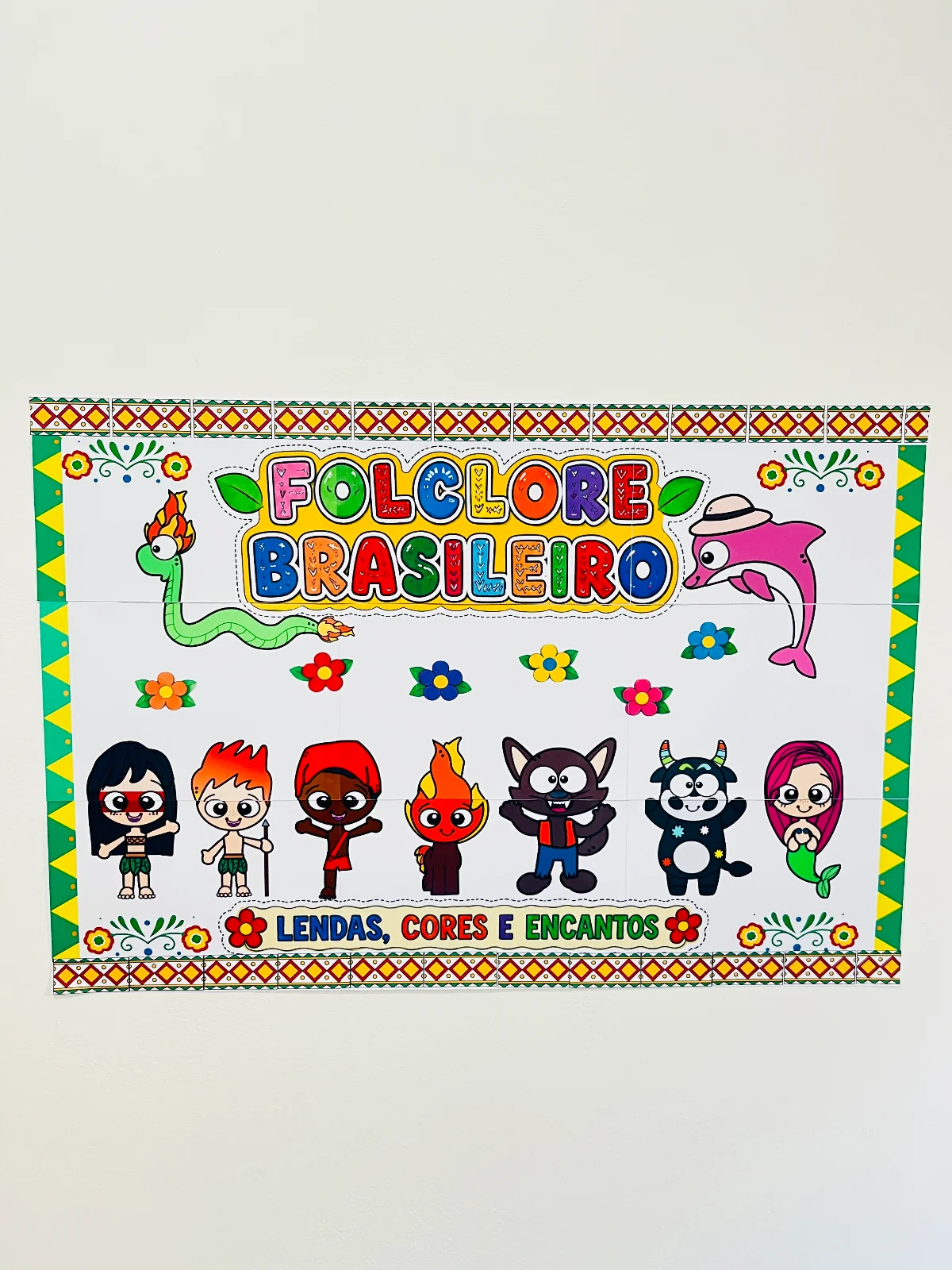 Painel do Folclore em PDF | Decoração Escolar com Lendas Brasileiras — Datas comemorativas para Educação Infantil: O Painel…