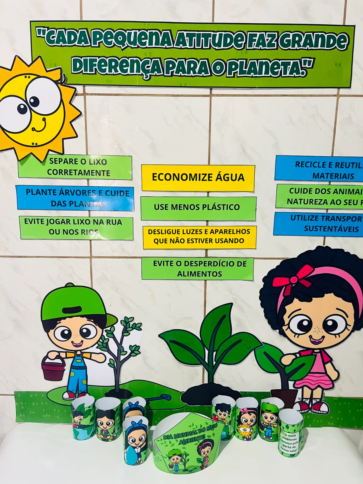 🌿 PAINEL DO MEIO AMBIENTE - EDUCAR COM CONSCIÊNCIA! 🌿 — amostra 1: Transforme sua sala de aula em um espaço de amor e…