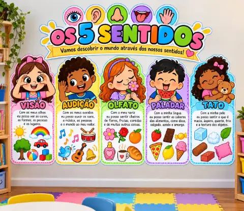 Painel dos 5 sentidos — capa do material