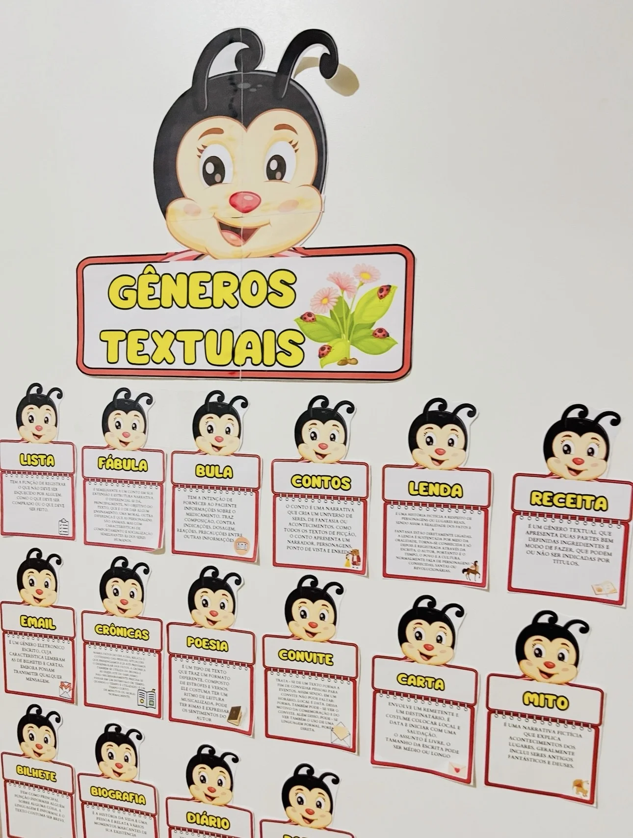 Painel dos gêneros textuais joaninha — amostra 2: Transforme o estudo dos gêneros textuais em uma experiência lúdica e…