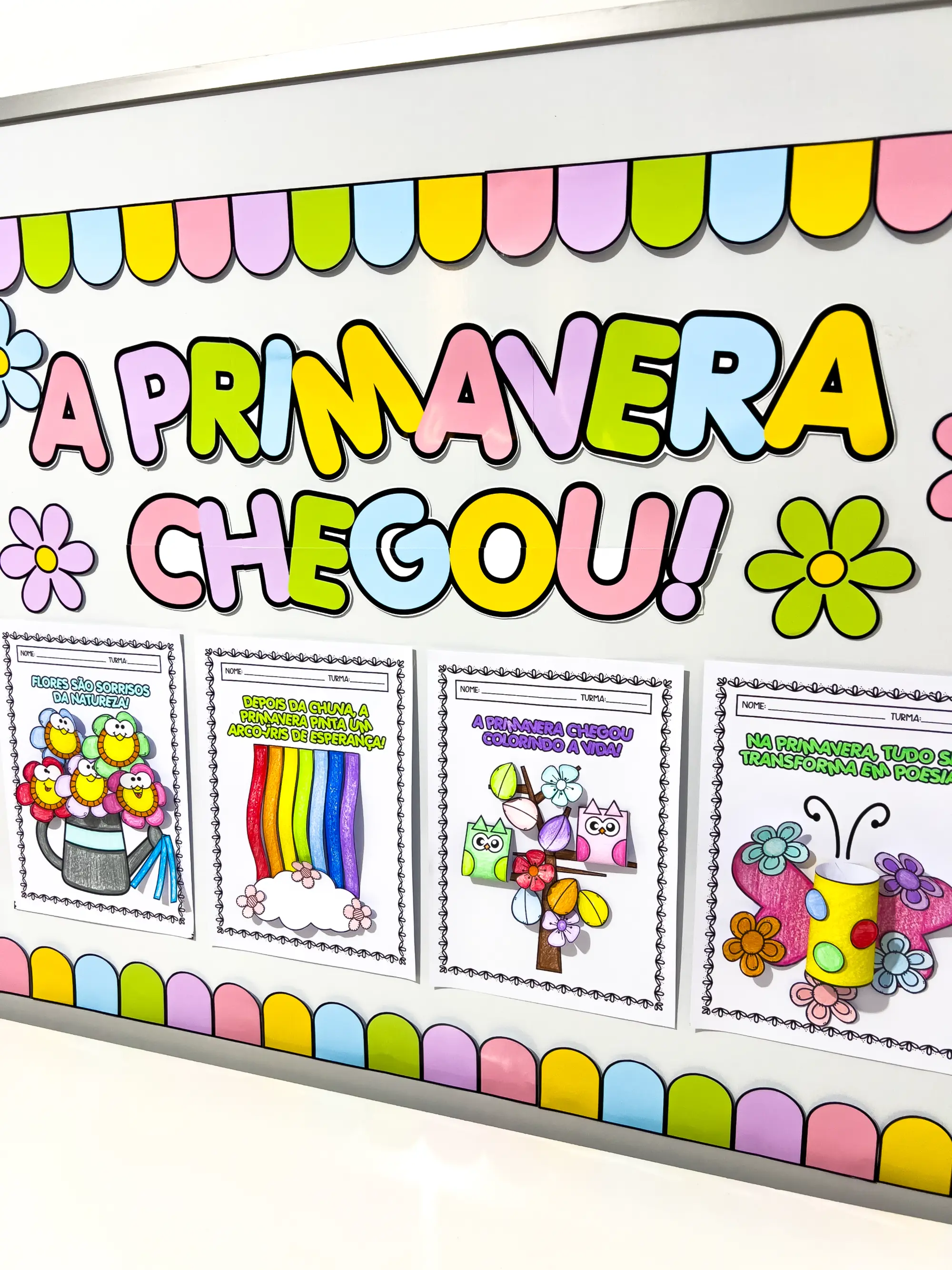 Painel e Atividades de Primavera para Educação Infantil — amostra 3: Atividades de Primavera é um recurso lúdico e criativo…