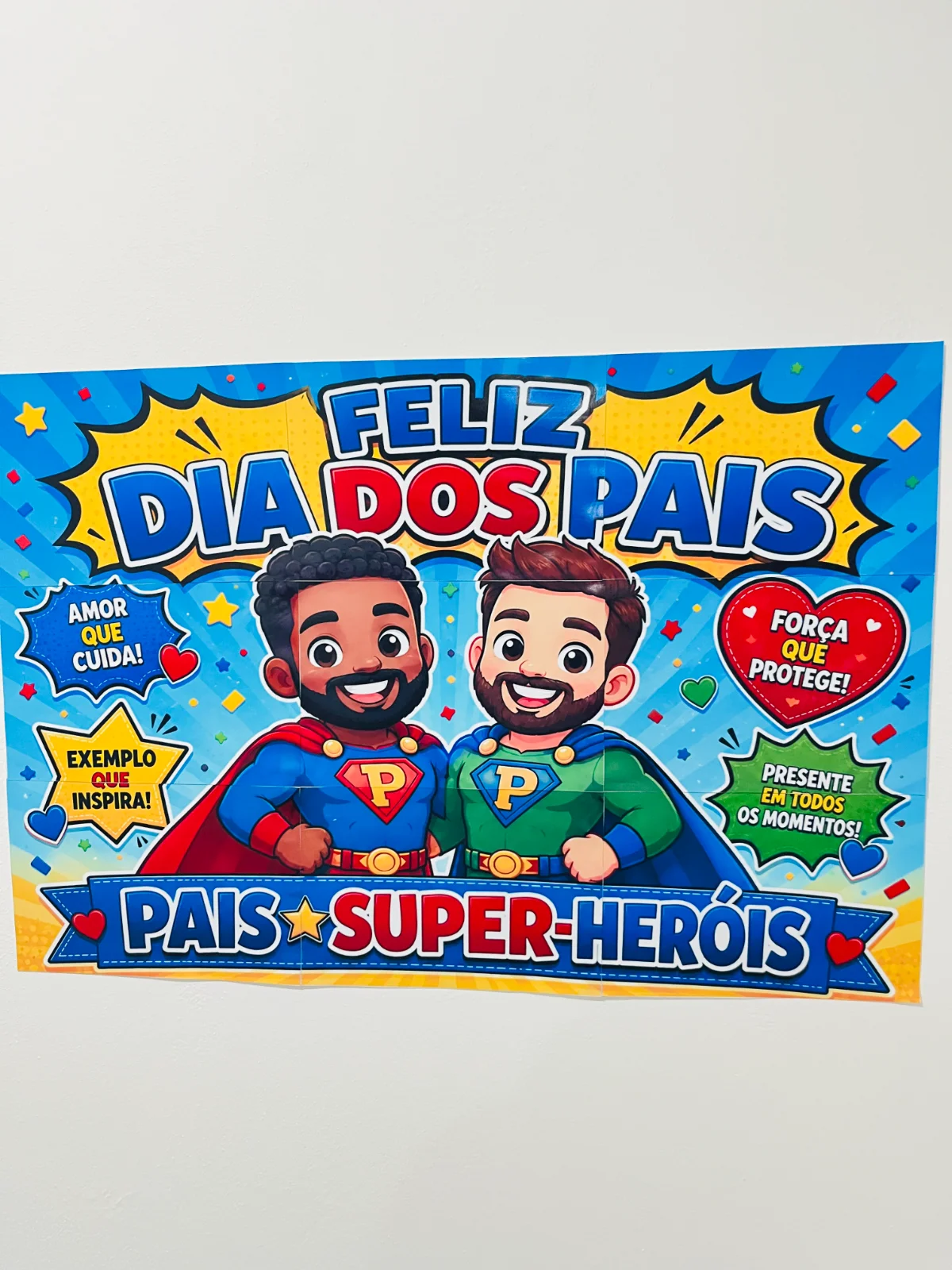 Painel e Atividades Dia dos Pais – Pais Super-Heróis 💙 — capa do material