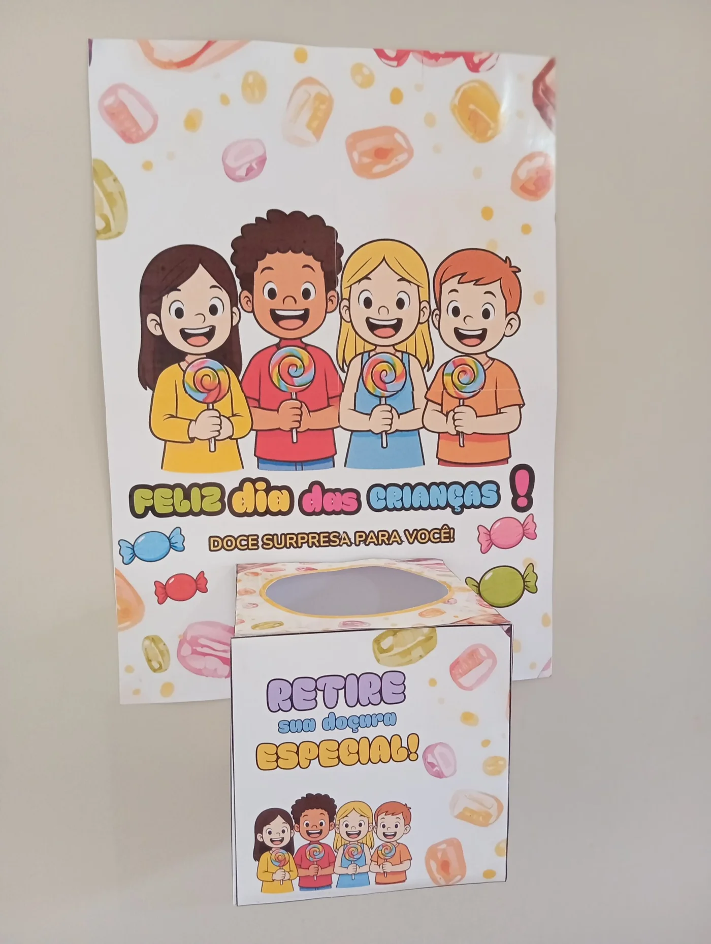 Painel e caixa de mensagens dia das crianças — amostra 2: 🎈 Painel Dia das Crianças 🎈 Com caixinha + cartãozinho 👉 Deixe…