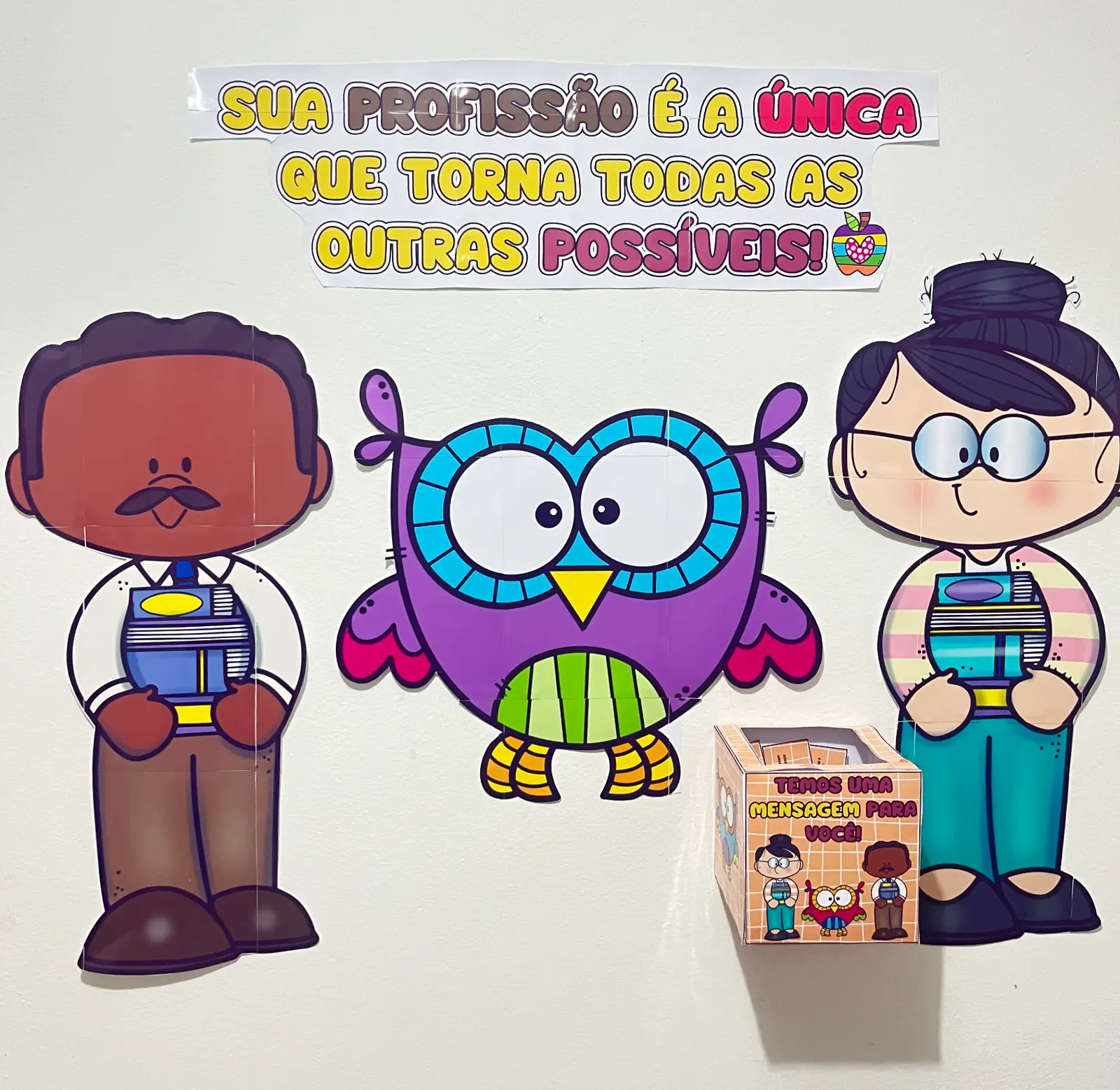 Painel e Caixa de Mensagens para dia dos Professores — amostra 2: Painel dia do Professores e Bônus: Material com 30…