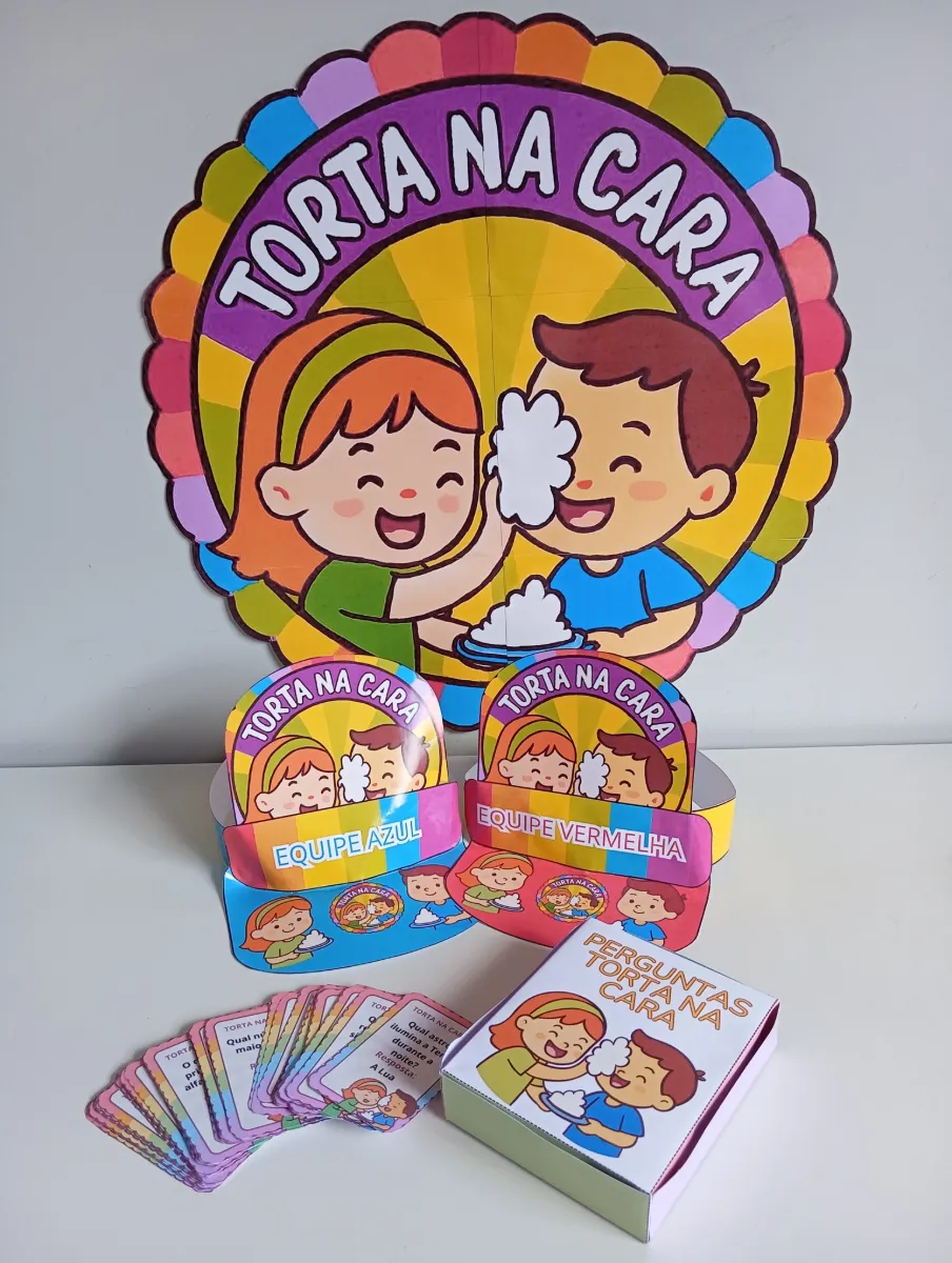 Painel e Jogo Torta na Cara para Anos Iniciais até 5º anos — amostra 1: Que tal transformar o Dia das Crianças em um…