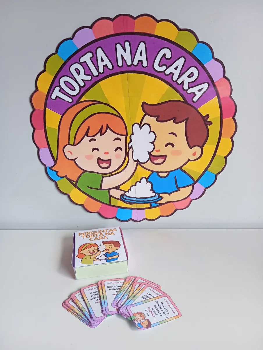 Painel e Jogo Torta na Cara para Anos Iniciais até 5º anos — amostra 6: Que tal transformar o Dia das Crianças em um…