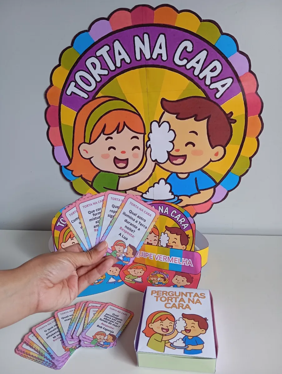 Painel e Jogo Torta na Cara para Anos Iniciais até 5º anos — amostra 7: Que tal transformar o Dia das Crianças em um…