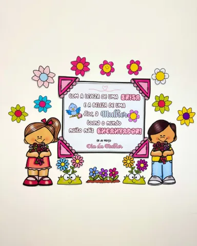 Painel e Lembrancinha Dia da Mulher – PDF para Imprimir — amostra 2: Formato e entrega