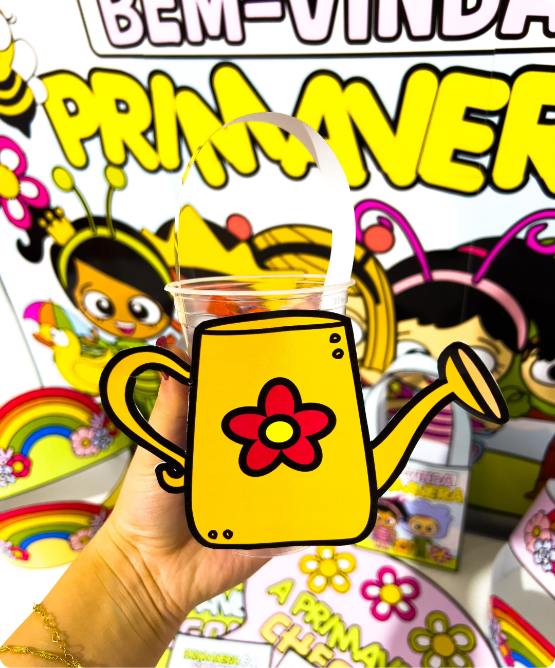 Painel e lembrancinhas de primavera para imprimir — amostra 6: Prepare a sala para receber a primavera com um PDF de painel…