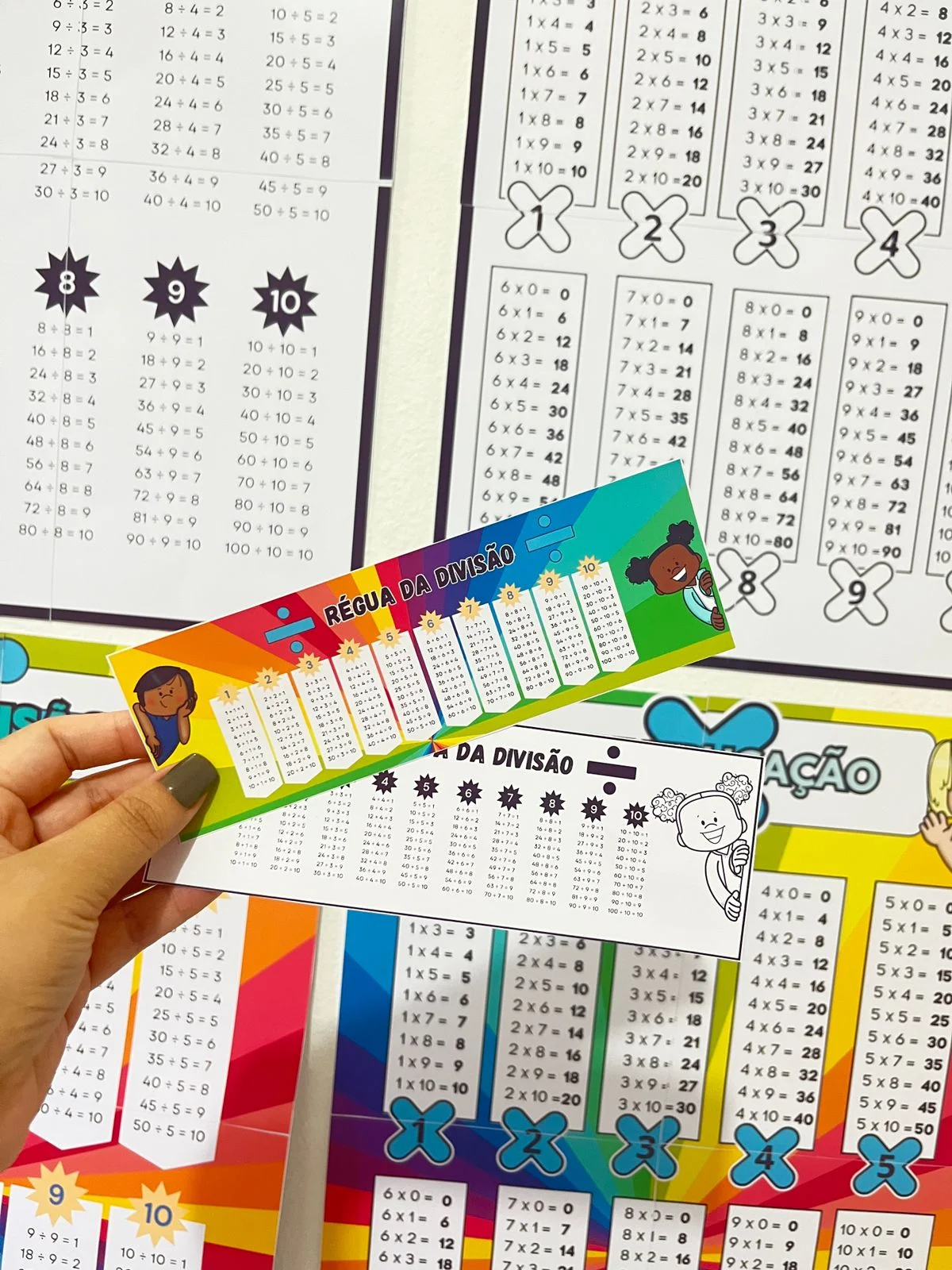 Painel e régua de multiplicação e divisão (cópia) — amostra 6: 🎯 Facilite o aprendizado de multiplicação e divisão na sua…