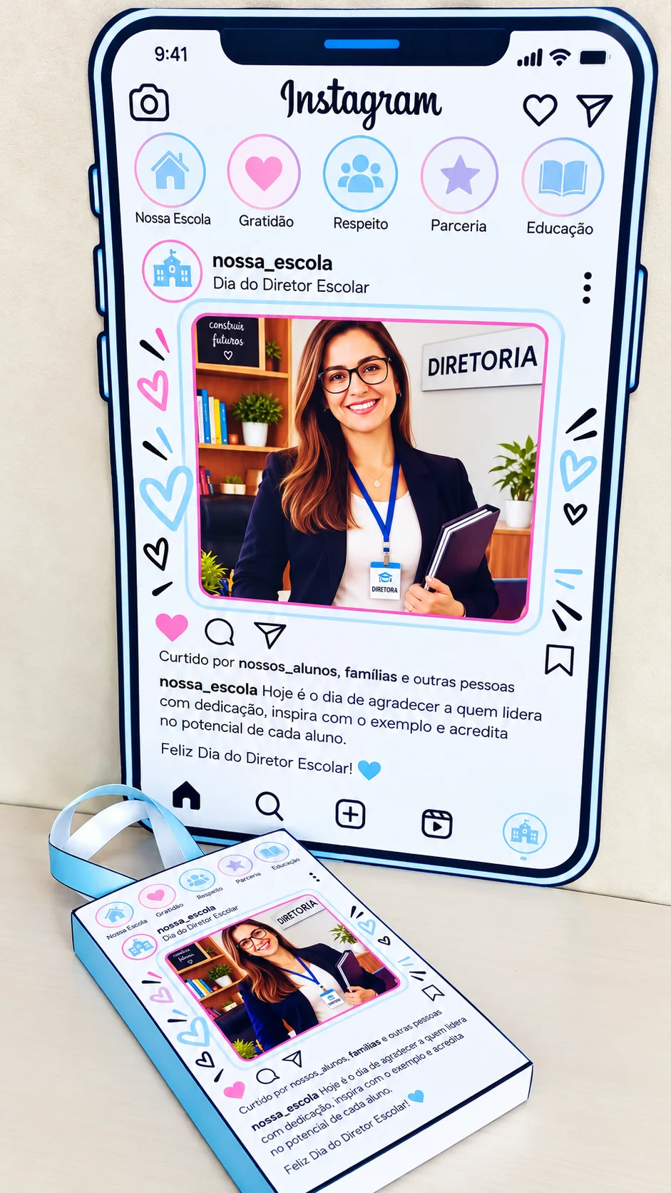 Painel Editável Dia do Diretor Escolar – Homenagem com Foto e Sacolinha — amostra 7: Painel editável Dia do Diretor… Painel Editável Dia do Diretor Escolar – Homenagem com Foto e Sacolinha — amostra 7: Painel editável Dia do Diretor…