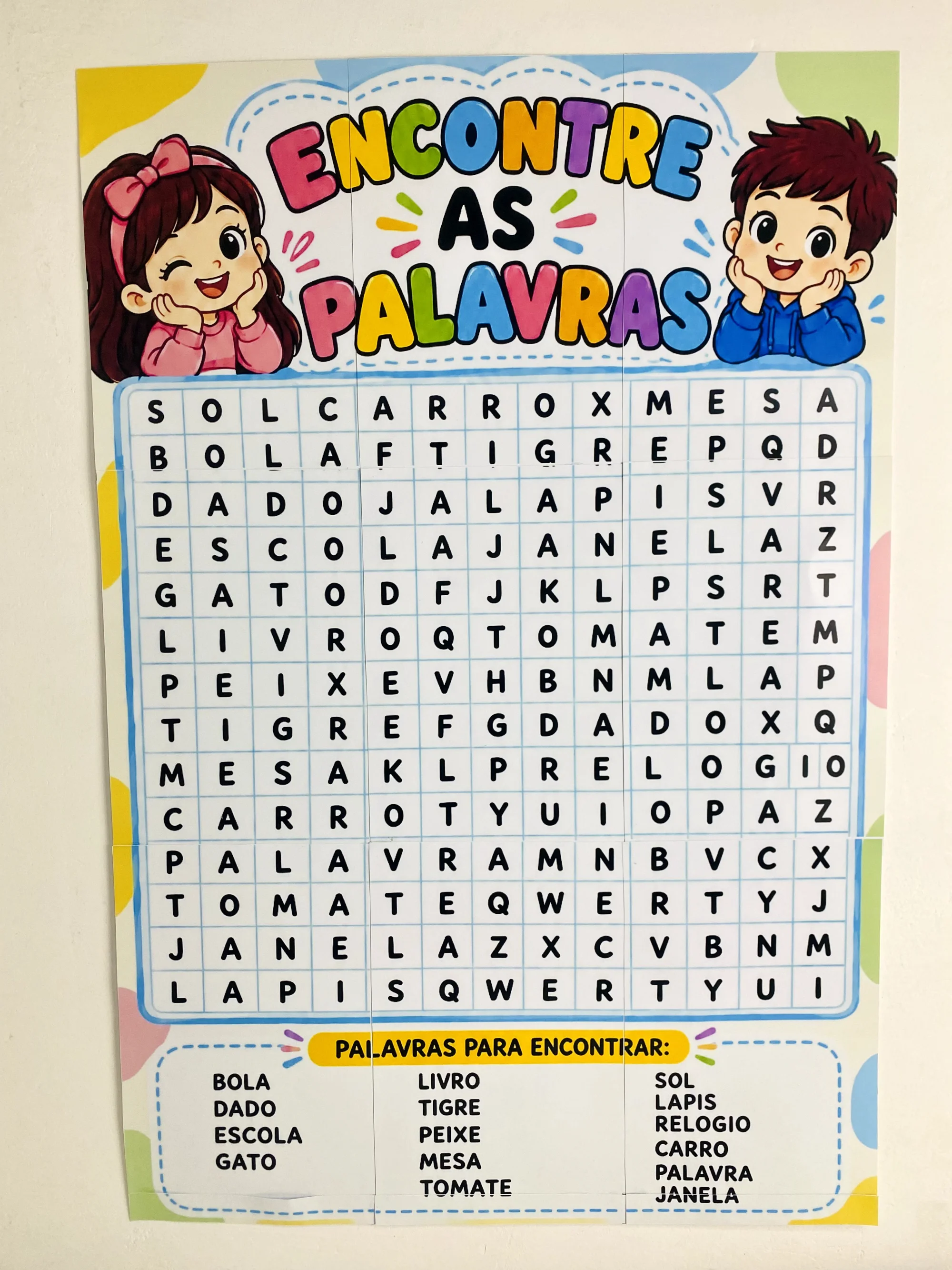 PAINEL ENCONTRE AS PALAVRAS! ANOS INICIAIS — amostra 2: Uma atividade divertida para trabalhar atenção, concentração,…