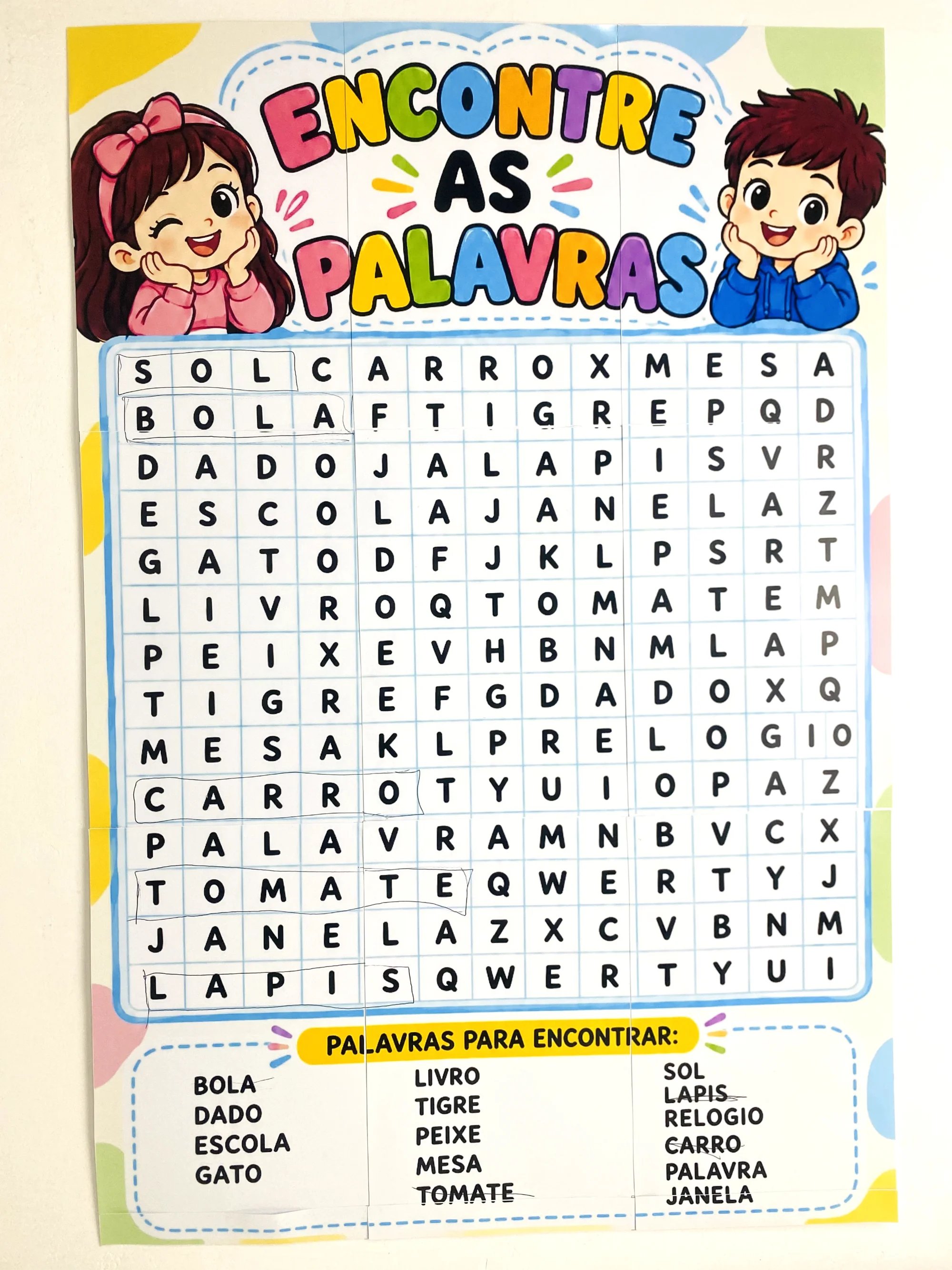 PAINEL ENCONTRE AS PALAVRAS! ANOS INICIAIS — amostra 4: Uma atividade divertida para trabalhar atenção, concentração,…