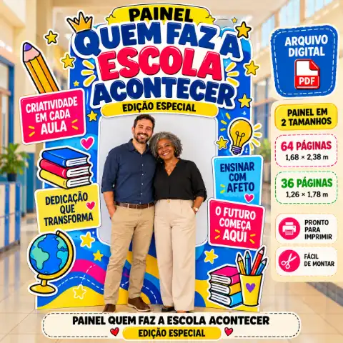 Painel Equipe Escolar - Por Trás de uma Grande Escola — capa do material