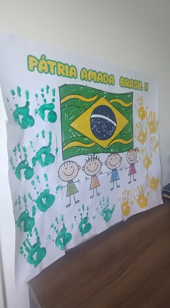 Painel escolar Pátria Amada Brasil 7 de Setembro em PDF — amostra 1: Este painel pedagógico traz o tema Pátria Amada Brasil…