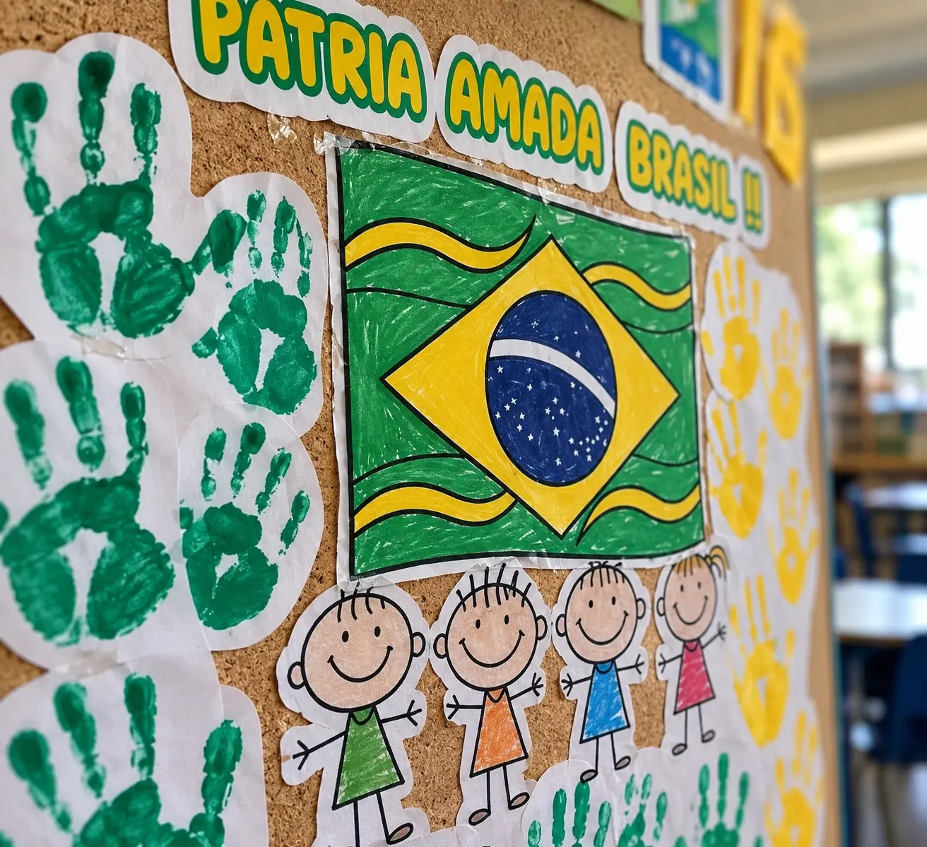 Painel escolar Pátria Amada Brasil 7 de Setembro em PDF — amostra 3: 🌟 Painel gigante temático "Pátria Amada Brasil" com…
