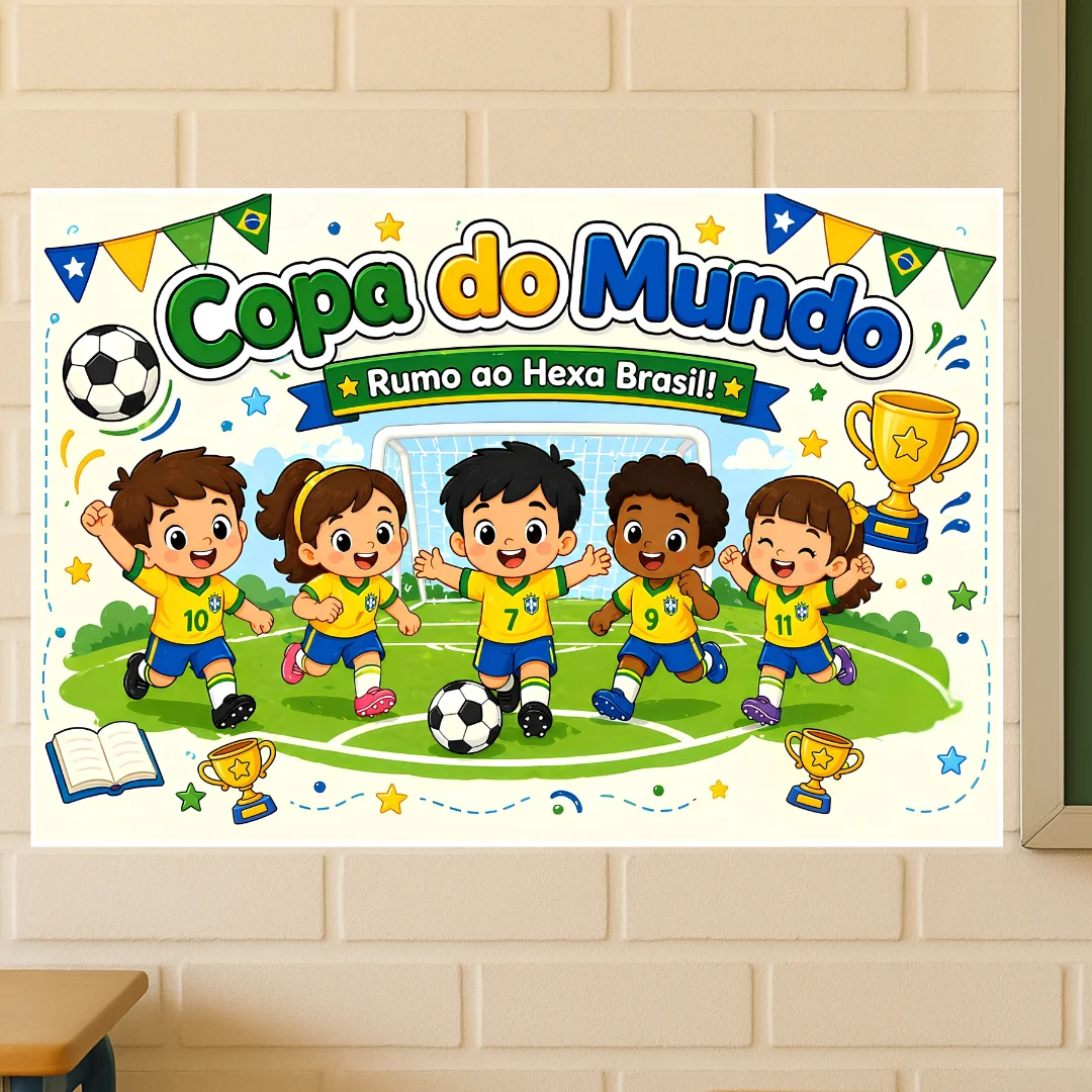 Painel Escolar: Rumo ao Hexa Brasil – PDF para Imprimir — amostra 2: Sobre o Painel Escolar: Rumo ao Hexa Brasil