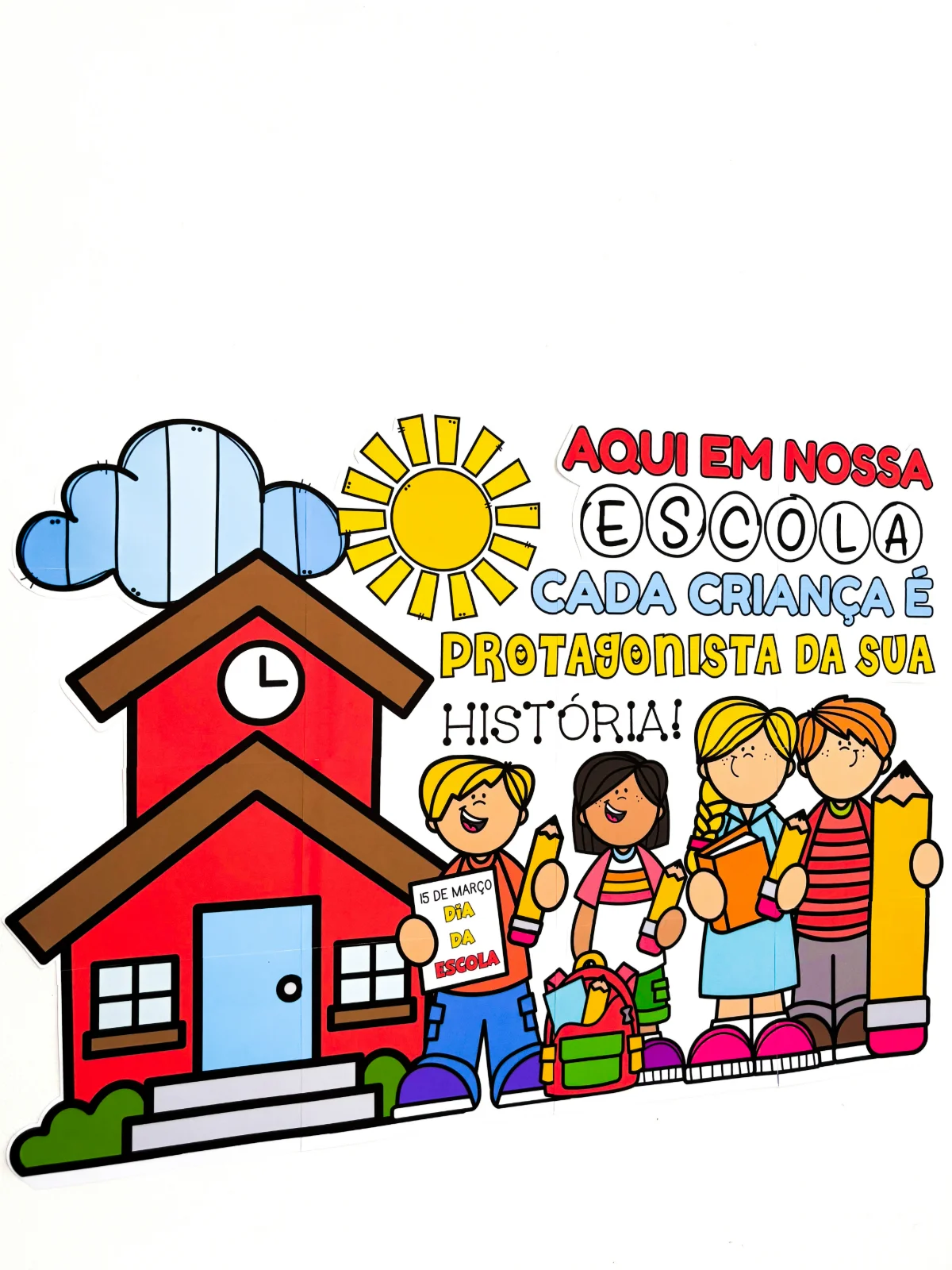 Painel Especial Dia da Escola – PDF para Imprimir — amostra 2: Sobre o Painel Especial Dia da Escola