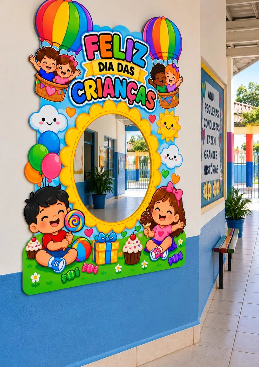 Painel Espelho – Feliz Dia das Crianças 🎈 — amostra 2: Painel Espelho – Dia das Crianças