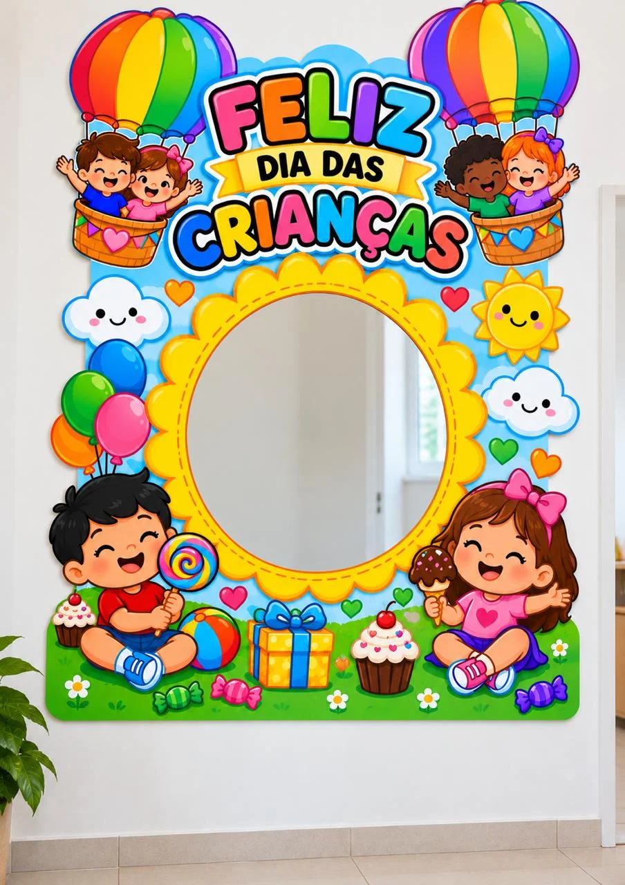 Painel Espelho – Feliz Dia das Crianças 🎈 — capa do material