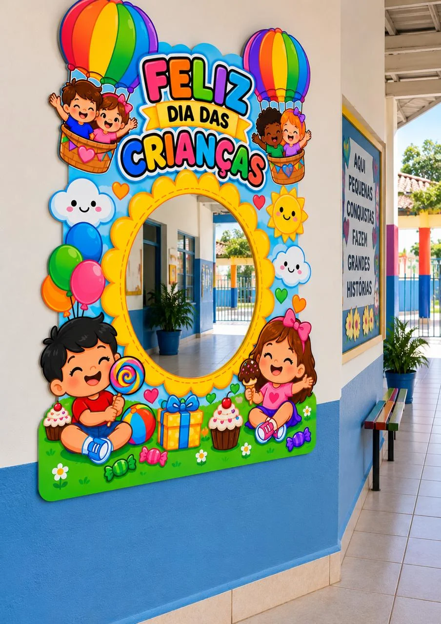 Painel espelho - Feliz dia das crianças — capa do material